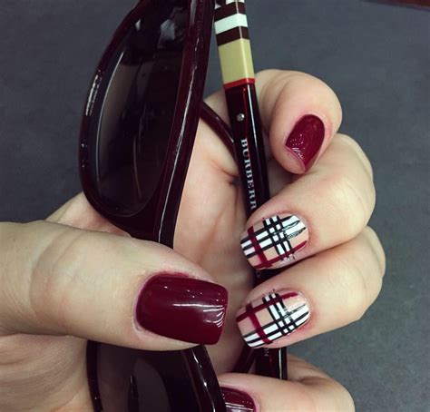 burgundy burberry nails|burberry nail scissors.